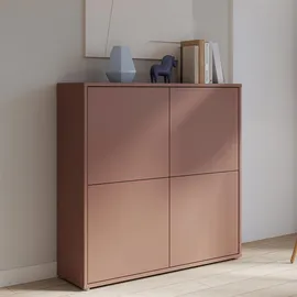 Forte Highboard 124,5 x 121,5 x 34,9 cm Terrakotta
