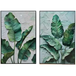 Bild Home ESPRIT grün Palmen Tropical 80 x 3,5 x 120 cm (2 Stück)