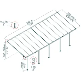 CANOPIA Feria 387 x 787 cm anthrazit