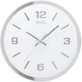 AMS Wanduhr W9322 4,0 cm silber/transparent