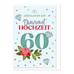 KOMMA3 Diamantene Hochzeitskarte 08-083 Schrift