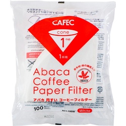 CAFEC Abaca Filterpapier Cup 1, 100 Stück, Kaffeemaschinen Zubehör