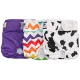 Hisprout weiblich Hund Windel wiederverwendbar waschbar Langlebig Hund Windeln Hose,Colorful Union,S