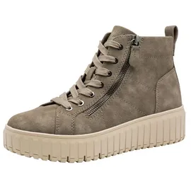 Jana Damen Sneaker hoch Plateau Vegan, Braun (Taupe), 40 EU - 40 EU
