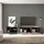 SKRAUT HOME Lowboard 309x50x35 cm Schwarz/Eiche Holzwerkstoff