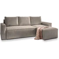 masseno Eckcouch Polyester 3-Sitzer Beige