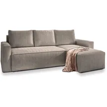 masseno Eckcouch Polyester 3-Sitzer Beige