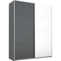 rauch Schwebetürenschrank »Quadra Kleiderschrank BESTSELLER Schrank Gaderobe«, mit Möglichkeit zur individuellen Frontgestaltung, leichtgängige Türen rauch grau metallic/weiß