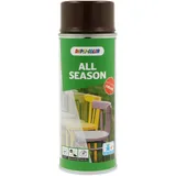 DUPLI-COLOR ALL SEASON RAL 8017 schokoladenbraun glänzend 400 ml, hochwertiges Kunstharz-Farbspray, Schnelltrocknend, Wetterbeständig, Innen- und Außenanwendung