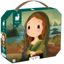 Janod - Puzzle Inspiriert von Léonard de Vinci - 100-teiliges Puzzle - Lernspiel - Geduld und Fingerfertigkeit - FSC-Zertifiziert - Ab 6 Jahre, J02579