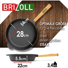 BRIZOLL Gusseisen Bratpfanne Ø28 cm