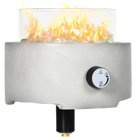 Outsunny Propan-Feuerstelle mit Glasperlen Grau (Farbe: hellgrau