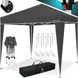 Kesser KESSER® Pavillon 3x3m wasserdicht inkl. Tasche Pop-Up Klicksystem UV-Schutz 50+ Faltpavillon Gartenzelt Partyzelt Metall-Verstrebungen