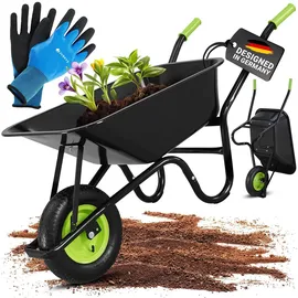 Juskys Schubkarre Garden 100 L - Schwarz