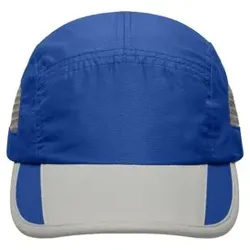 5 Panel Sport Cap MB6522, königs-blau heather/hellgrau, Einheitsgröße - hellgrau - Einheitsgröße