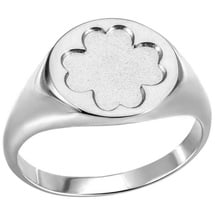 FIRETTI Fingerring Schmuck Geschenk Silber 925 Silberring Kleeblatt silberfarben