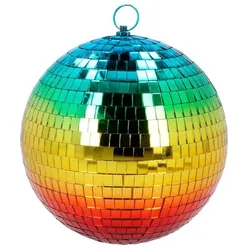 Disokugel bunt regenbogen Disco Party Deko Ø 20 cm