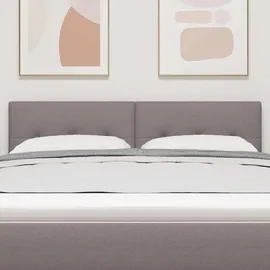 vidaXL LED Kopfteil mit LED-Lichtleisten Taupe 160 cm Polyester