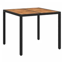 vidaXL Gartentisch 90 x 90 x 75 cm Schwarz