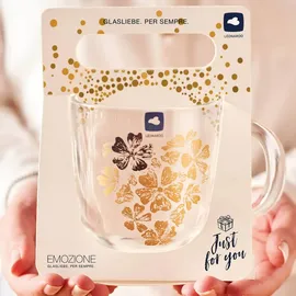 LEONARDO Tasse Emozione Blumenherz 0,3 l Transparent 4 St.
