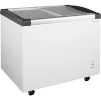 GastroHero Gefriertruhe ECO 350 I Tiefkühltruhe groß 273L I Kühltruhe abschließbar I Gefriergerät mit Glasschiebedeckel I -18°C bis -22°C