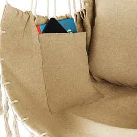 outtec Hängesessel, Honig, Textil, 1-Sitzer, 100x130x75 cm, Gartenmöbel, Hängesessel