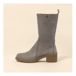 El Naturalista für Damen. 25662119A005_039 Angenehme graue Lederstiefel N5662 Angenehme -Absatzhöhe: 5,5cm (37), 5 bis 8 cm, Reißverschluss,
