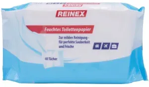 Reinex Feuchtes Toilettenpapier, Sanfte Feuchttücher für die tägliche Sauberkeit, 1 Packung = 40 Stück