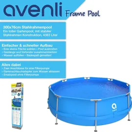 Jilong Avenli Frame Pool 300 x 76 cm blau inkl. Filterpumpe und Reparaturset