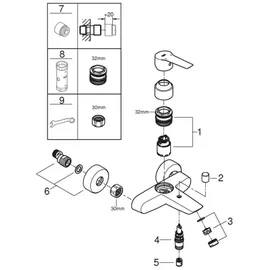 Grohe Start Einhandwannenmischer Chrom