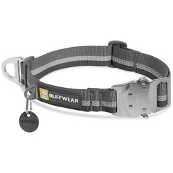 Ruffwear Hunde-Halsband Hundehalsband Top Rope Collar Granite Gray Größe: M / Verstellmöglichkeit: 36 – 51 cm / Breite: 25 mm