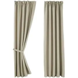 Gardinenbox VORHANG 2ER SET NEWYORK HxB 225x140 cm Beige