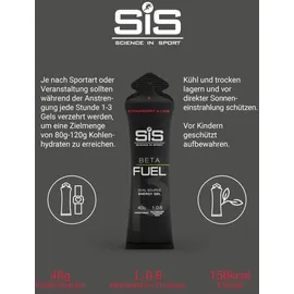 Science in Sport BETA Fuel Dual Source Gel Erdbeere Limette 6 x 60 ml