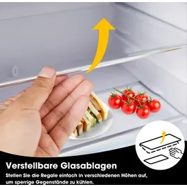 Merax BCD-100C Retro-Kühl-Gefrierkombination (72 l, 910 mm hoch, Schwarz)