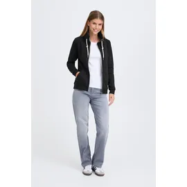 Oxmo Sweatjacke OXMO "Trainingsjacke OXBitta", Damen, Gr. XS, schwarz, Obermaterial: 50% Baumwolle CO. 50% Polyester PES., Sweatjacken Sweatjacke