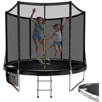 HOMALL Gartentrampolin Ø 228 cm Kindertrampolin Outdoor Trampolin, (Mit Sicherheitsnetz, Sprungtuch und Leiter Ø228/305/366CM)