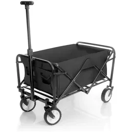 BigDean Bollerwagen faltbar bis 80kg schwarz/grau