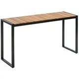 Dehner Chicago Wood Gartentisch 133 x 74,5 x 42 cm Braun/Schwarz