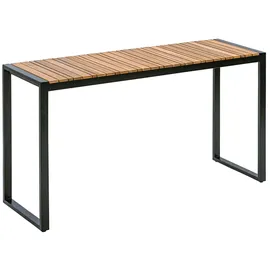 Dehner Chicago Wood Gartentisch 133 x 74,5 x 42 cm Braun/Schwarz
