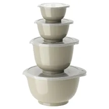 Rosti Rührschüssel Set 4tlg. mit Deckel Margrethe beige (humus) 0,25+0,5+1,5+3,0L