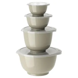 Rosti Rührschüssel Set 4tlg. mit Deckel Margrethe beige (humus) 0,25+0,5+1,5+3,0L