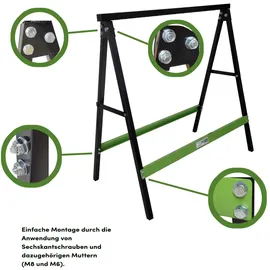 Baumarktplus 4x Klappbock Sägebock Arbeitsbock klappbar 2er Set Traglast 200 kg/Paar Gerüstbock