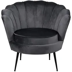 Calais Sessel Velour dunkelgrau.