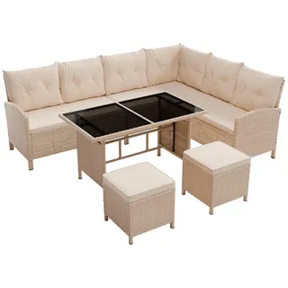 Juskys Manacor Lounge-Set creme/sand