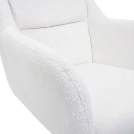 MCW Esszimmerstuhl MCW-K33 Stoff bouclé-weiß 6er Set