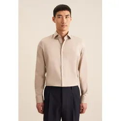 Businesshemd SEIDENSTICKER, Herren, Gr. S (38), beige, 100% Baumwolle, unifarben, skinny fit, Hemden, X-Slim Kentkragen Uni