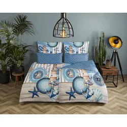 Kissenhülle HIP "Aldiana", blau, B:40cm L:80cm, Baumwolle, Baumwolle, Satin, Kissenbezüge, 100% Baumwolle/ Satin