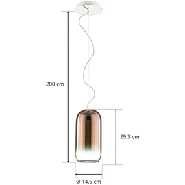 Artemide Gople Mini 1-flg. 30 cm rund bronze