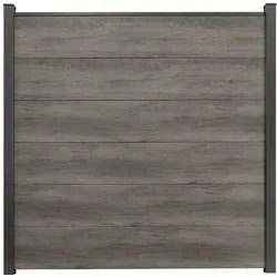 GroJaBasicLine PVC-Steckzaun Quadratisch, Monument Oak