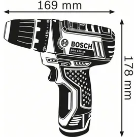 Bosch GSR 12V-15 FC Professional inkl. 2 x 2 Ah + L-Boxx 06019F6001